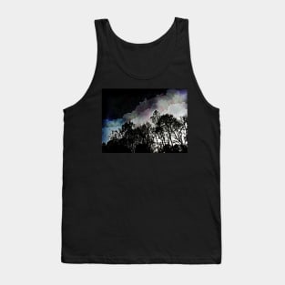 Dark Trees against a dark sky Tank Top